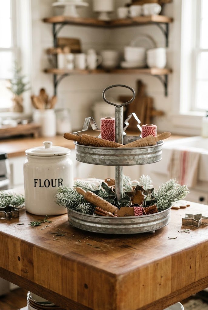 Baker's Cookie Cutter Tray | DIY Christmas Tiered Tray Ideas